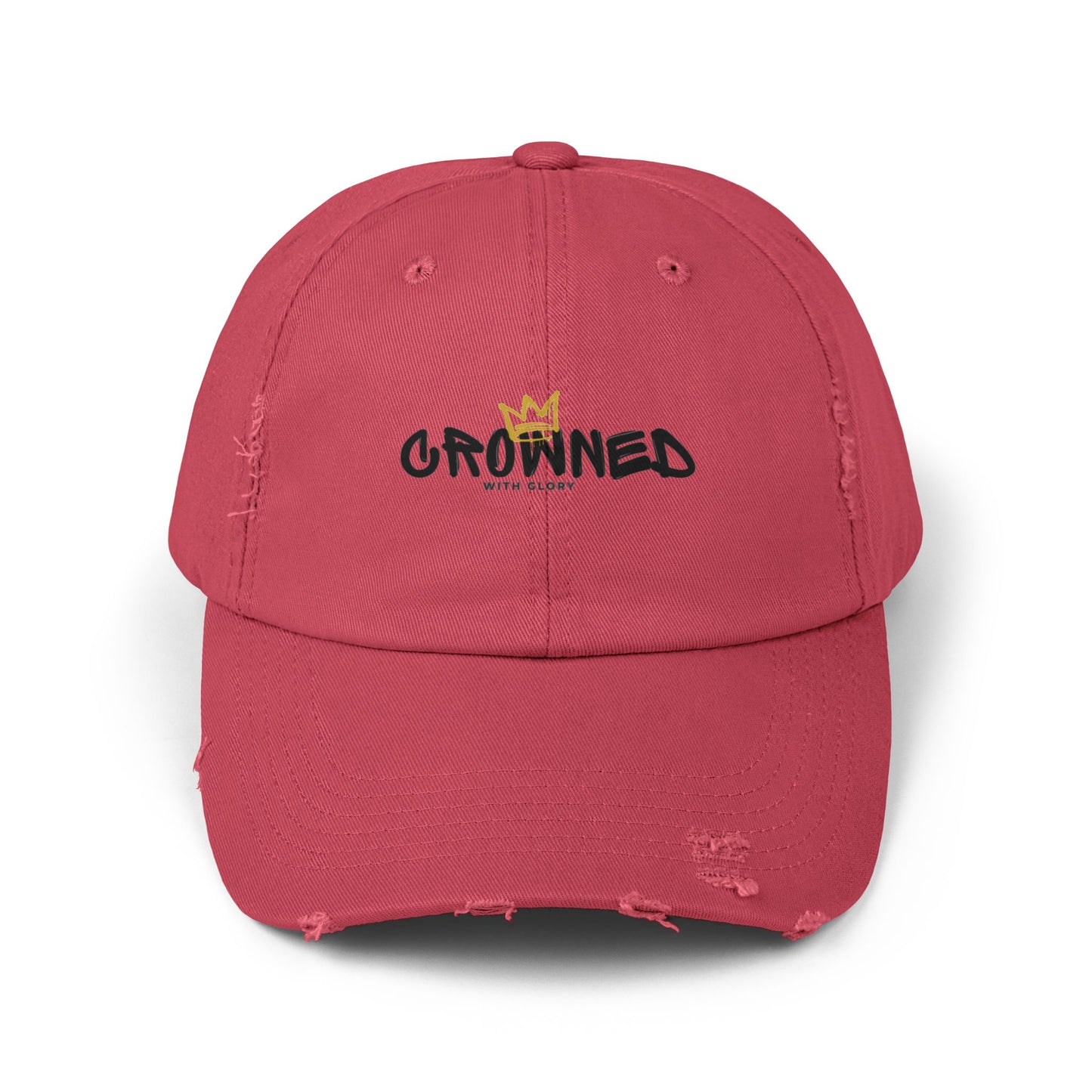 Crowned Unisex Distressed Cap
