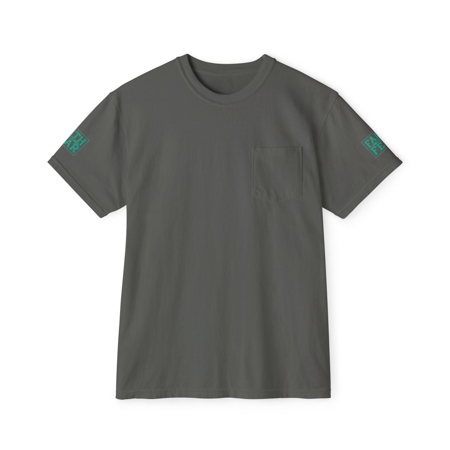 Faith Over Fear Unisex Garment-Dyed Pocket T-Shirt