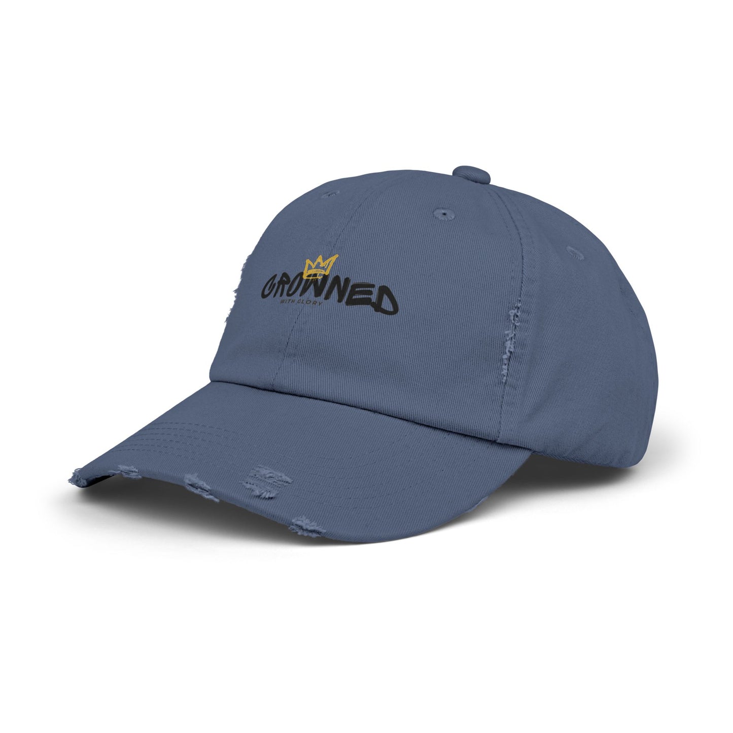 Crowned Unisex Distressed Cap