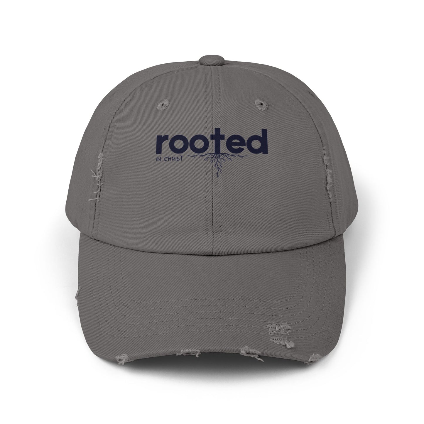 Rooted In Christ Unisex Distressed Cap