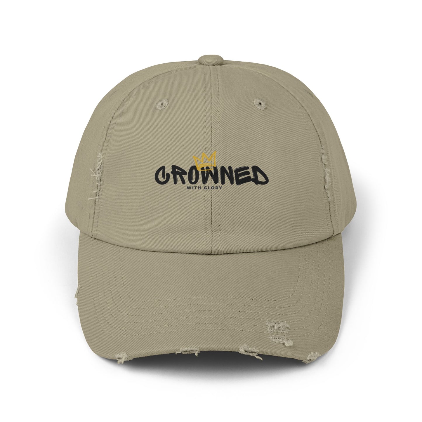 Crowned Unisex Distressed Cap