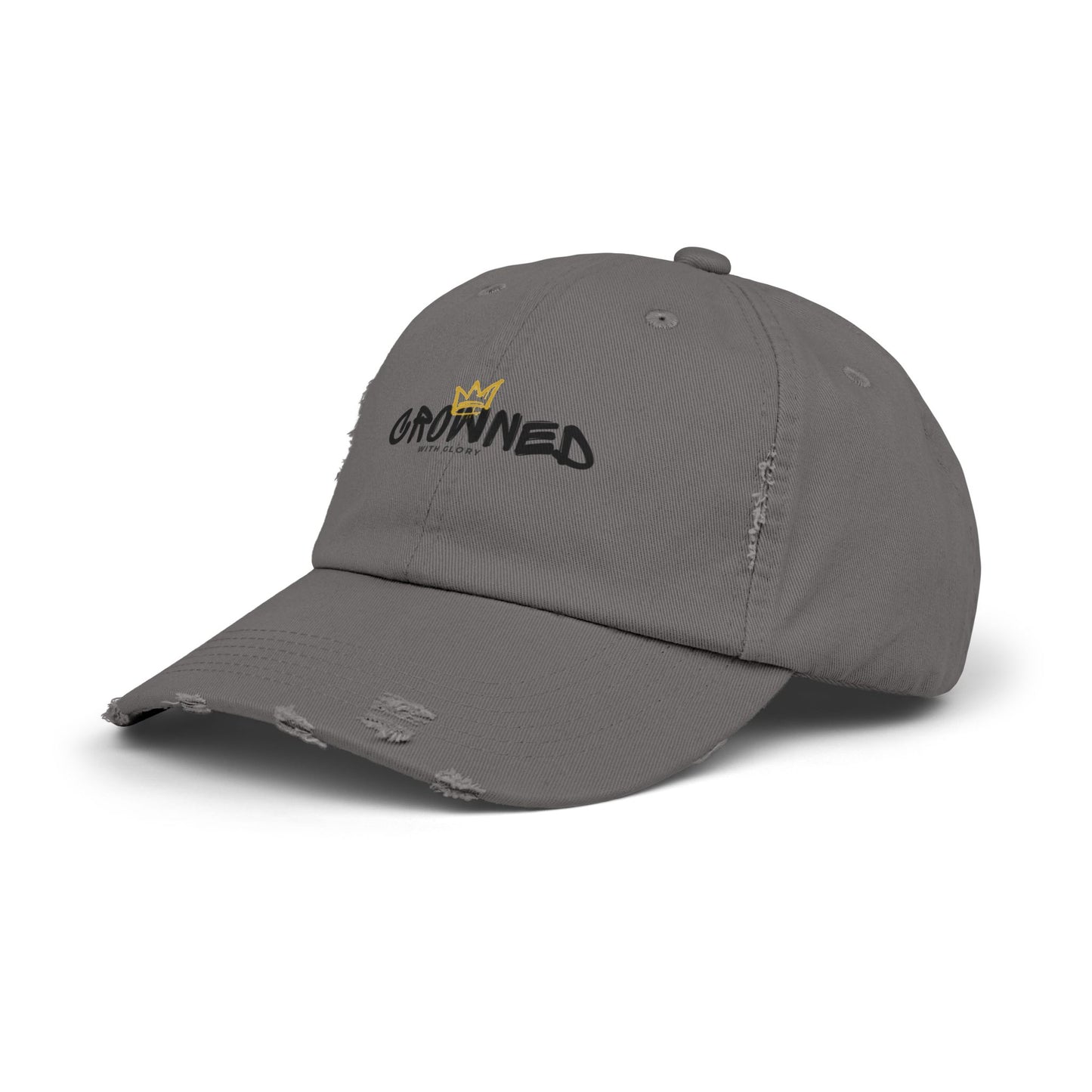 Crowned Unisex Distressed Cap