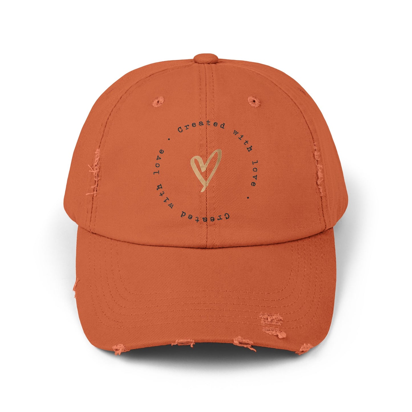 Created With Love Unisex Distressed Cap