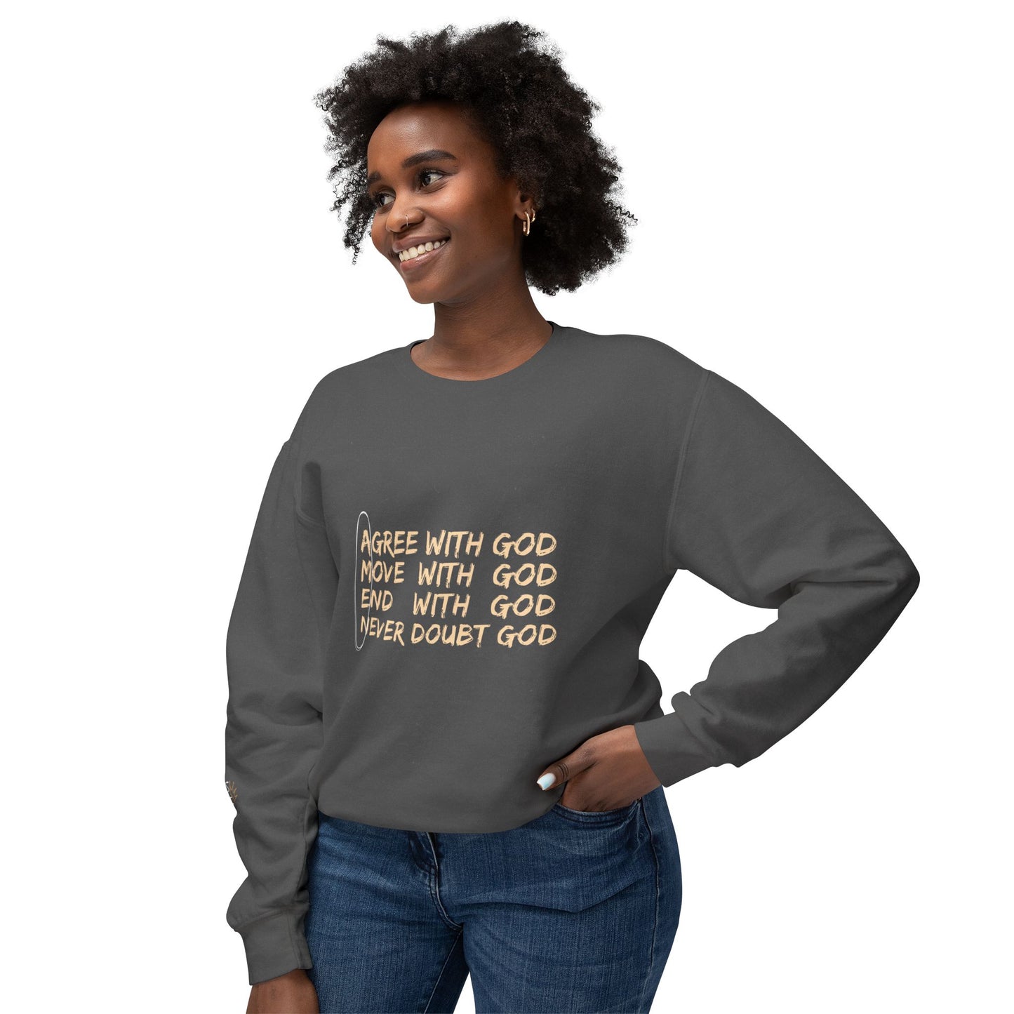 Agree With God Lightweight Crewneck Sweatshirt