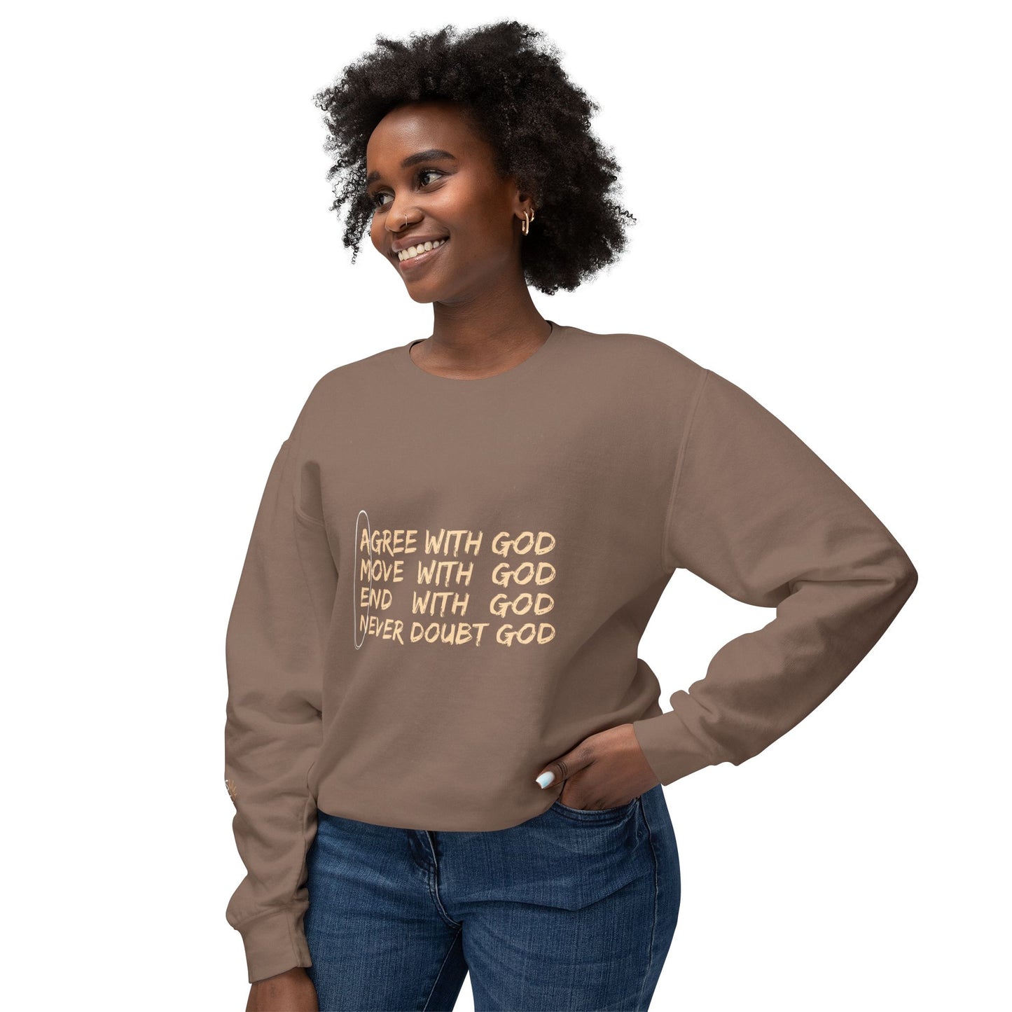 Agree With God Lightweight Crewneck Sweatshirt