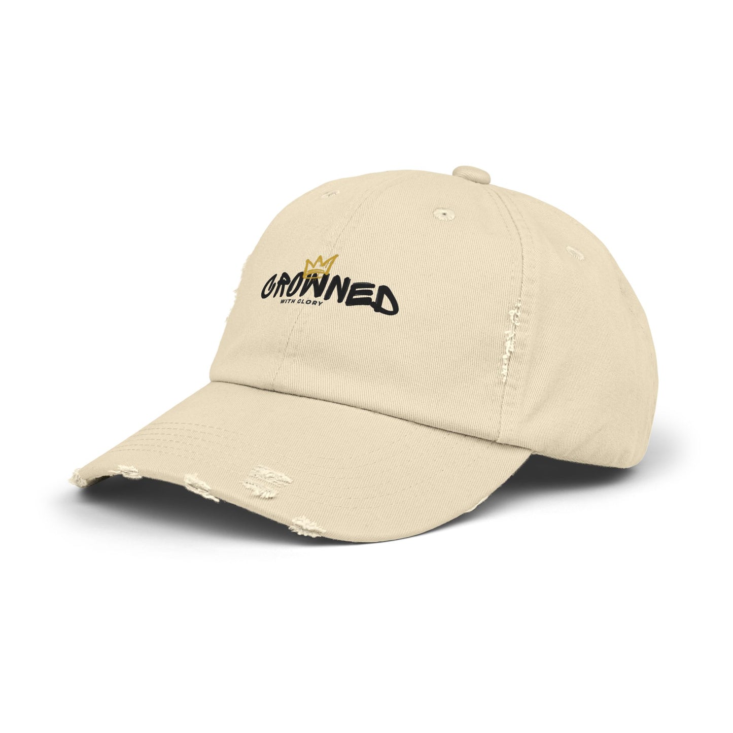 Crowned Unisex Distressed Cap