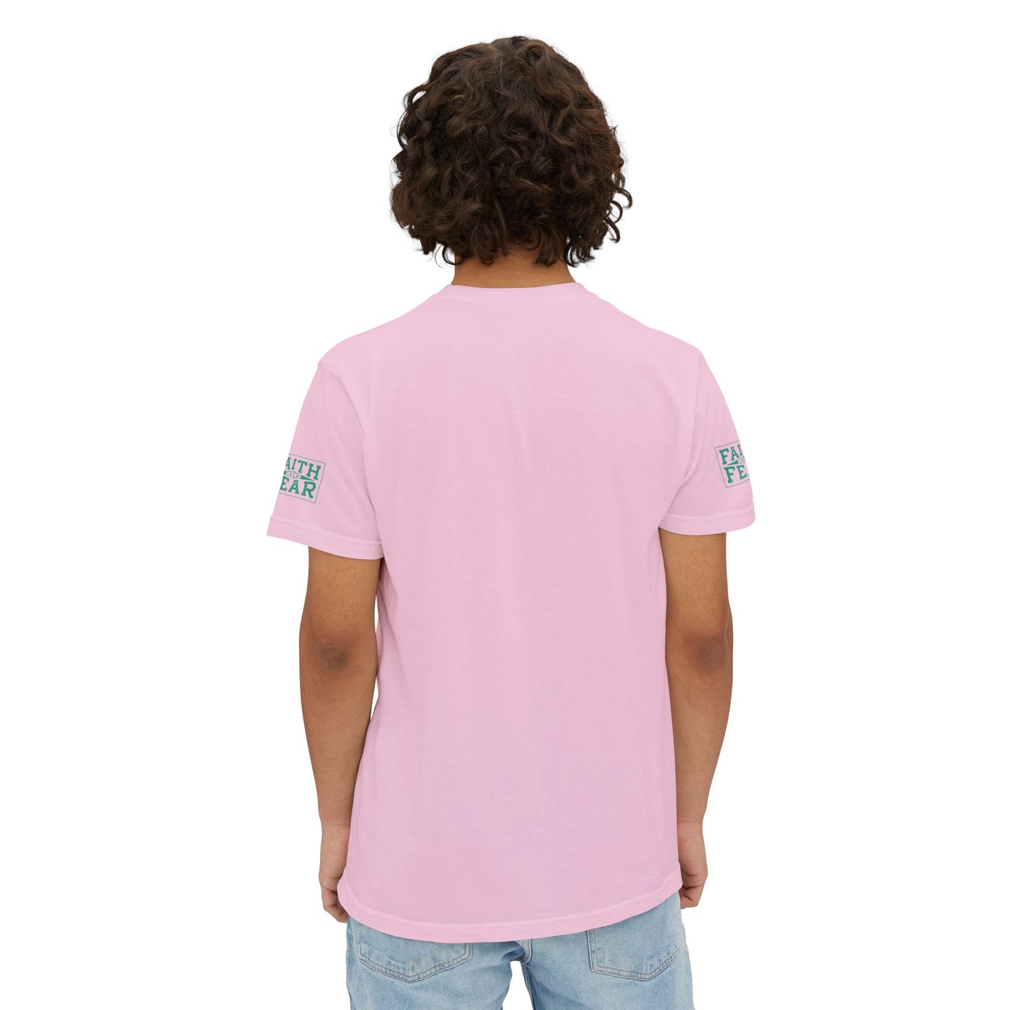 Faith Over Fear Unisex Garment-Dyed Pocket T-Shirt