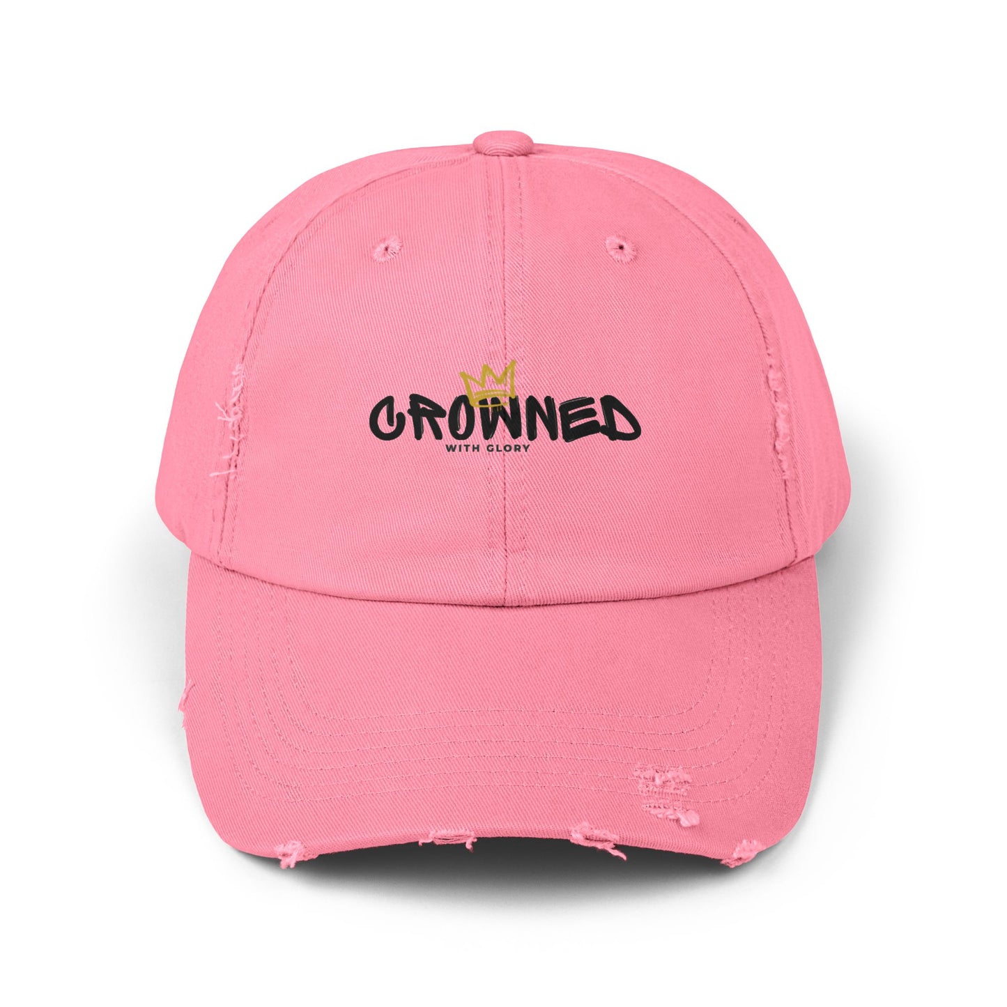 Crowned Unisex Distressed Cap