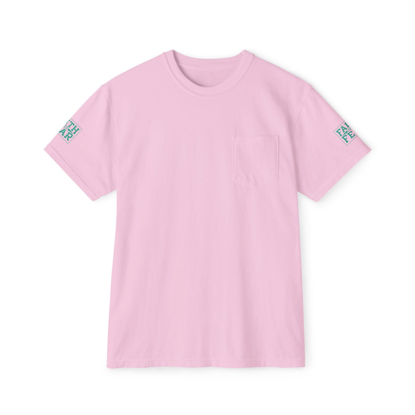Faith Over Fear Unisex Garment-Dyed Pocket T-Shirt
