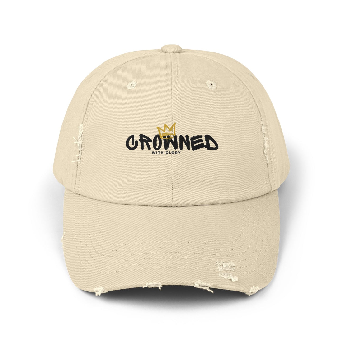 Crowned Unisex Distressed Cap