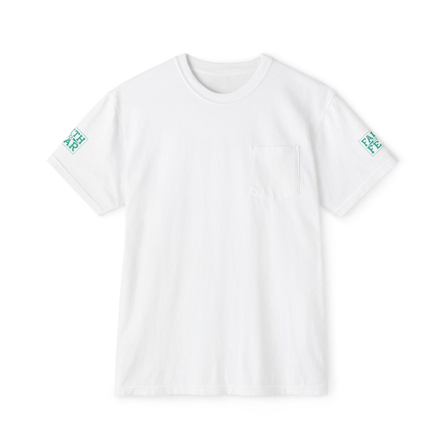 Faith Over Fear Unisex Garment-Dyed Pocket T-Shirt