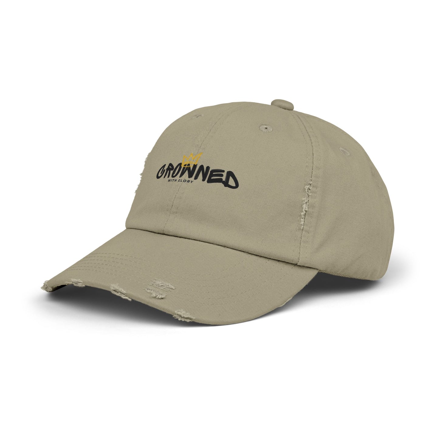 Crowned Unisex Distressed Cap