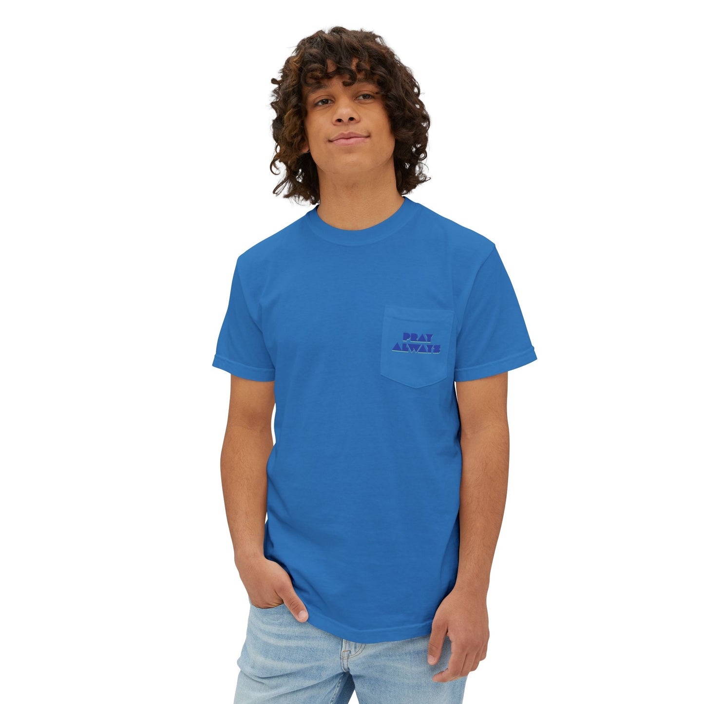 Pray Always Unisex Garment-Dyed Pocket T-Shirt
