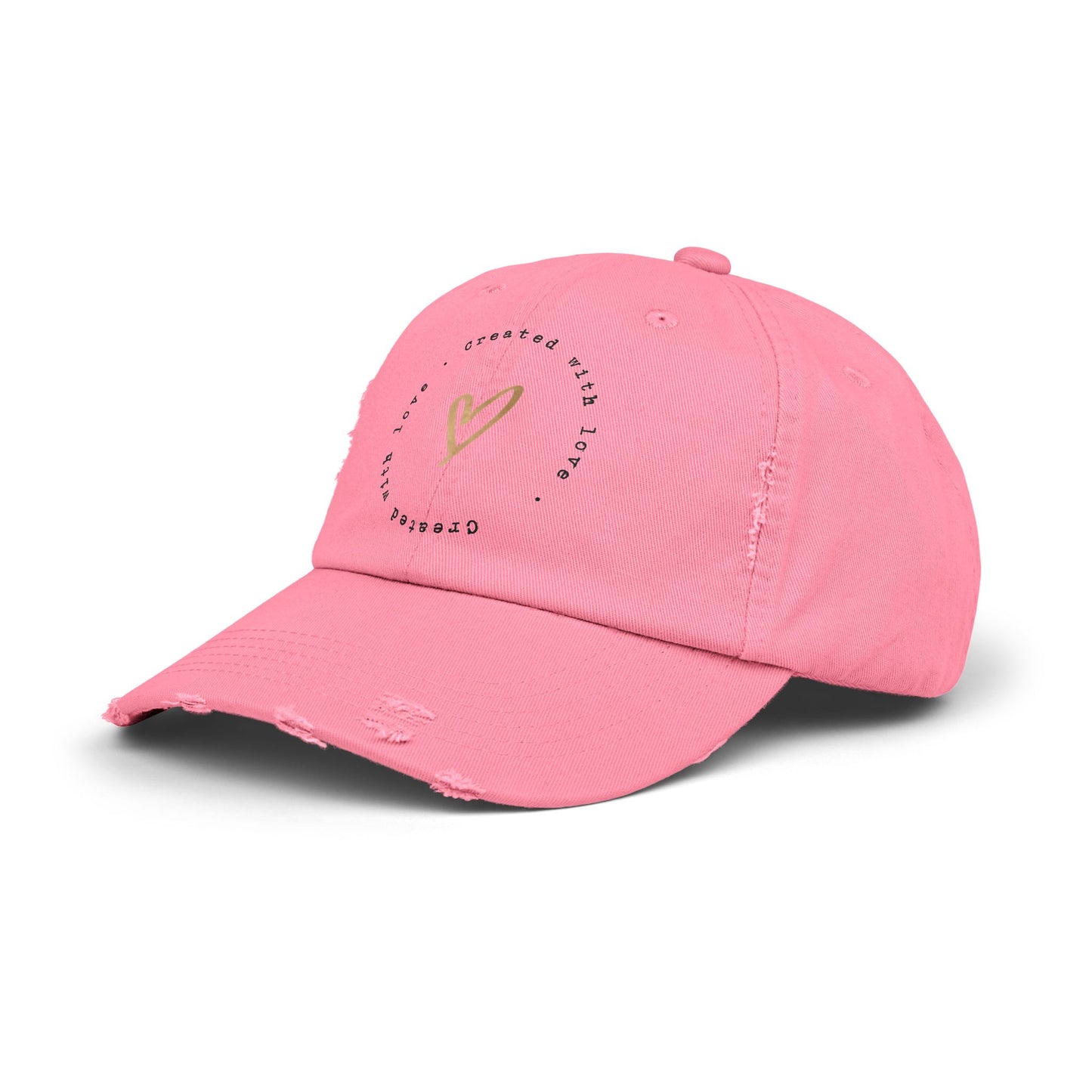 Created With Love Unisex Distressed Cap