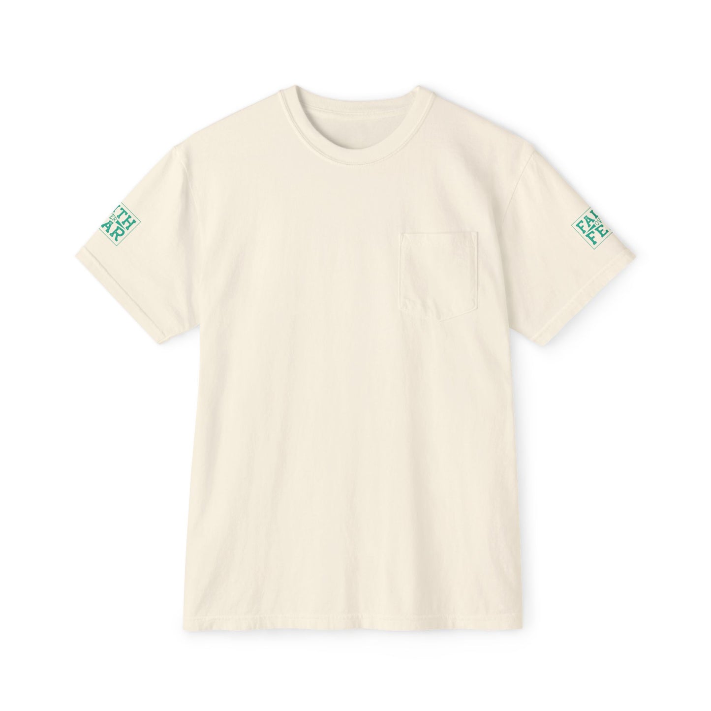 Faith Over Fear Unisex Garment-Dyed Pocket T-Shirt