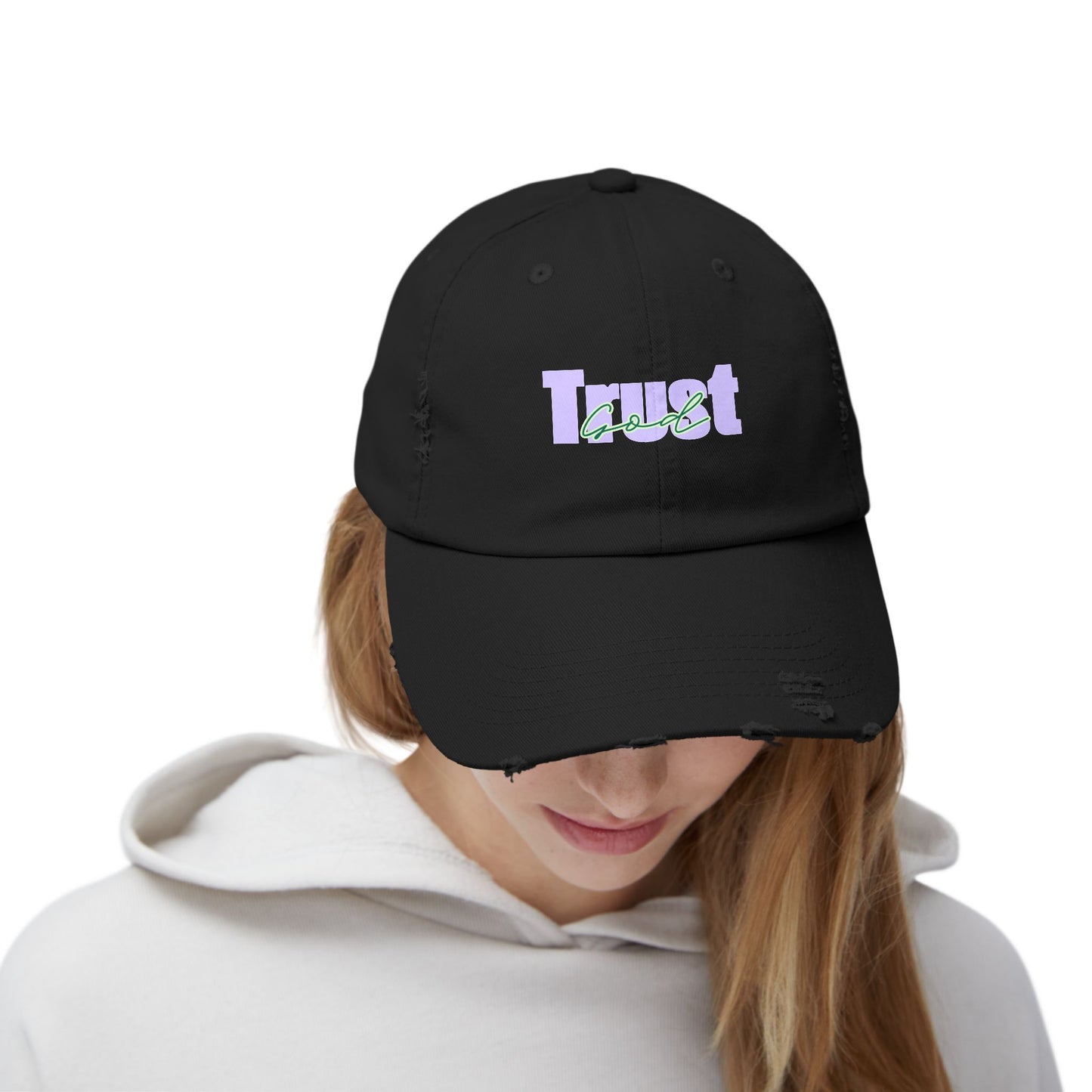 Trust God Unisex Distressed Cap
