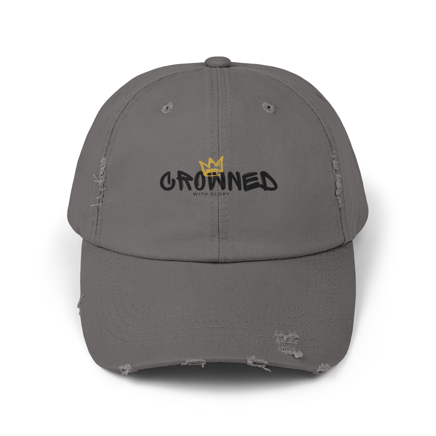 Crowned Unisex Distressed Cap