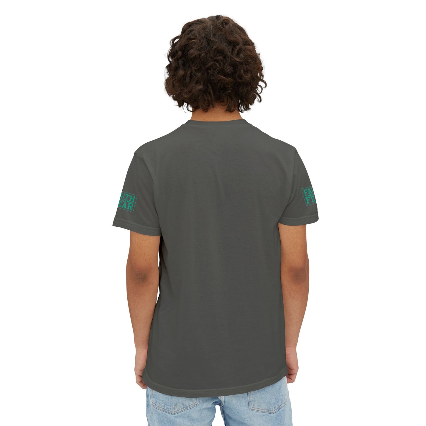 Faith Over Fear Unisex Garment-Dyed Pocket T-Shirt