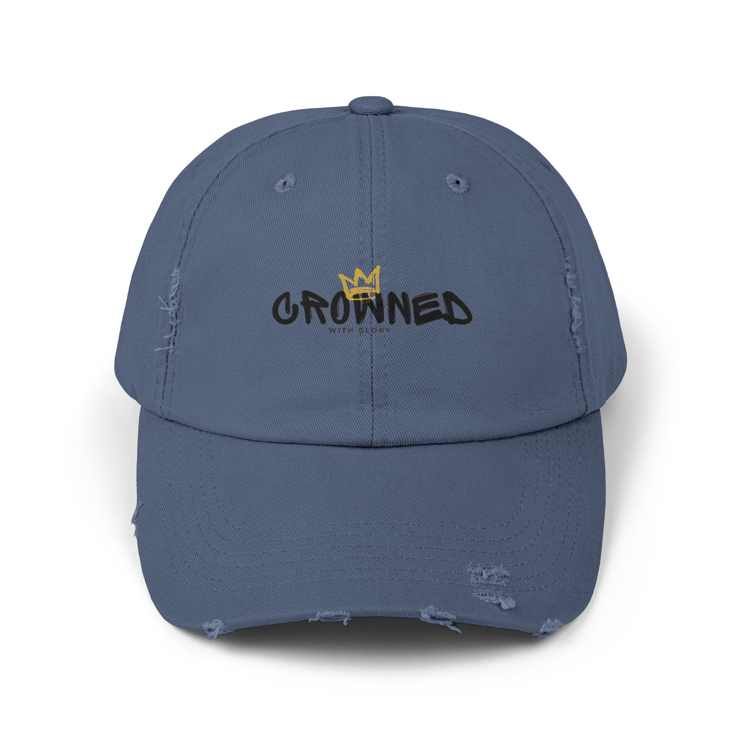 Crowned Unisex Distressed Cap