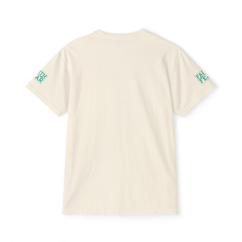 Faith Over Fear Unisex Garment-Dyed Pocket T-Shirt