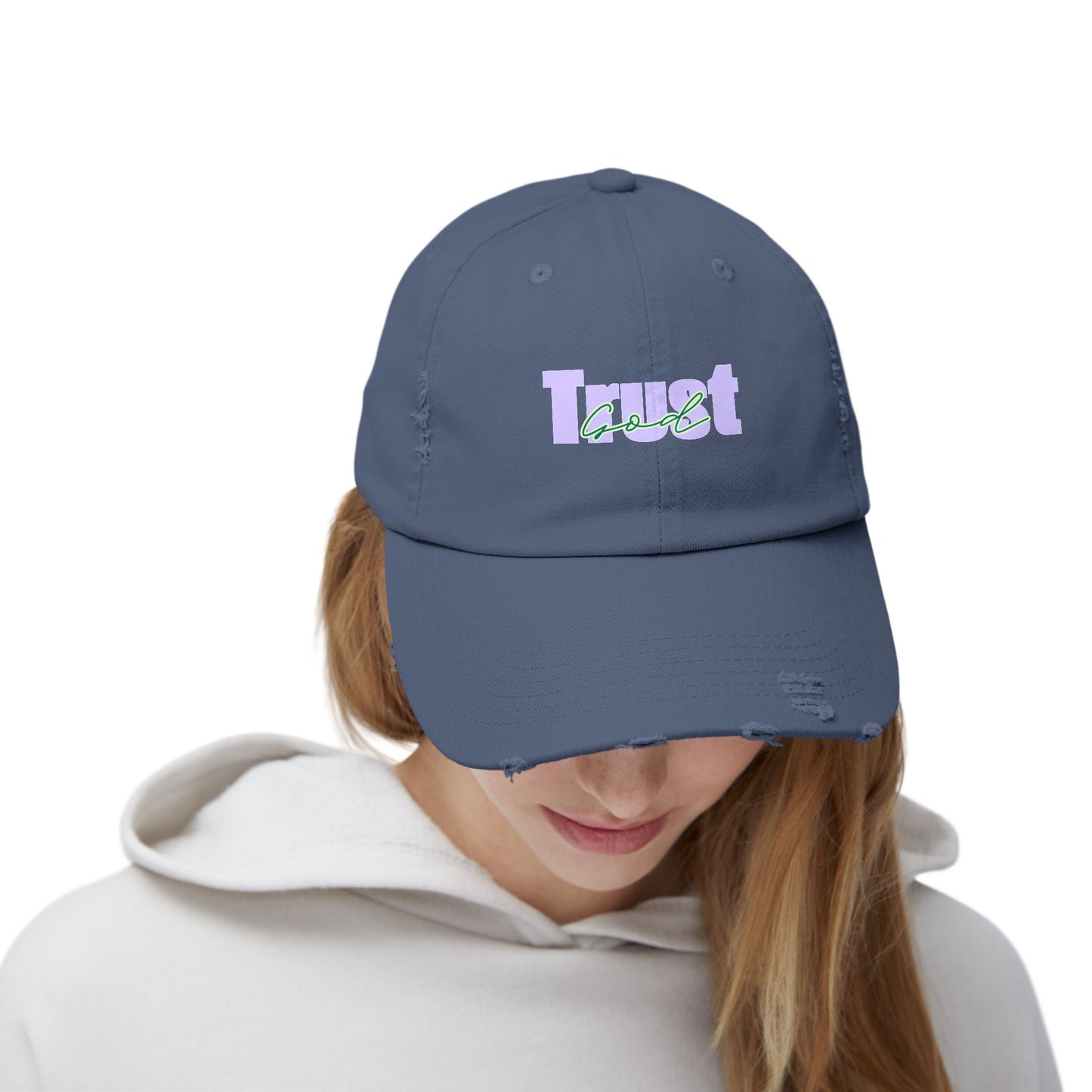 Trust God Unisex Distressed Cap