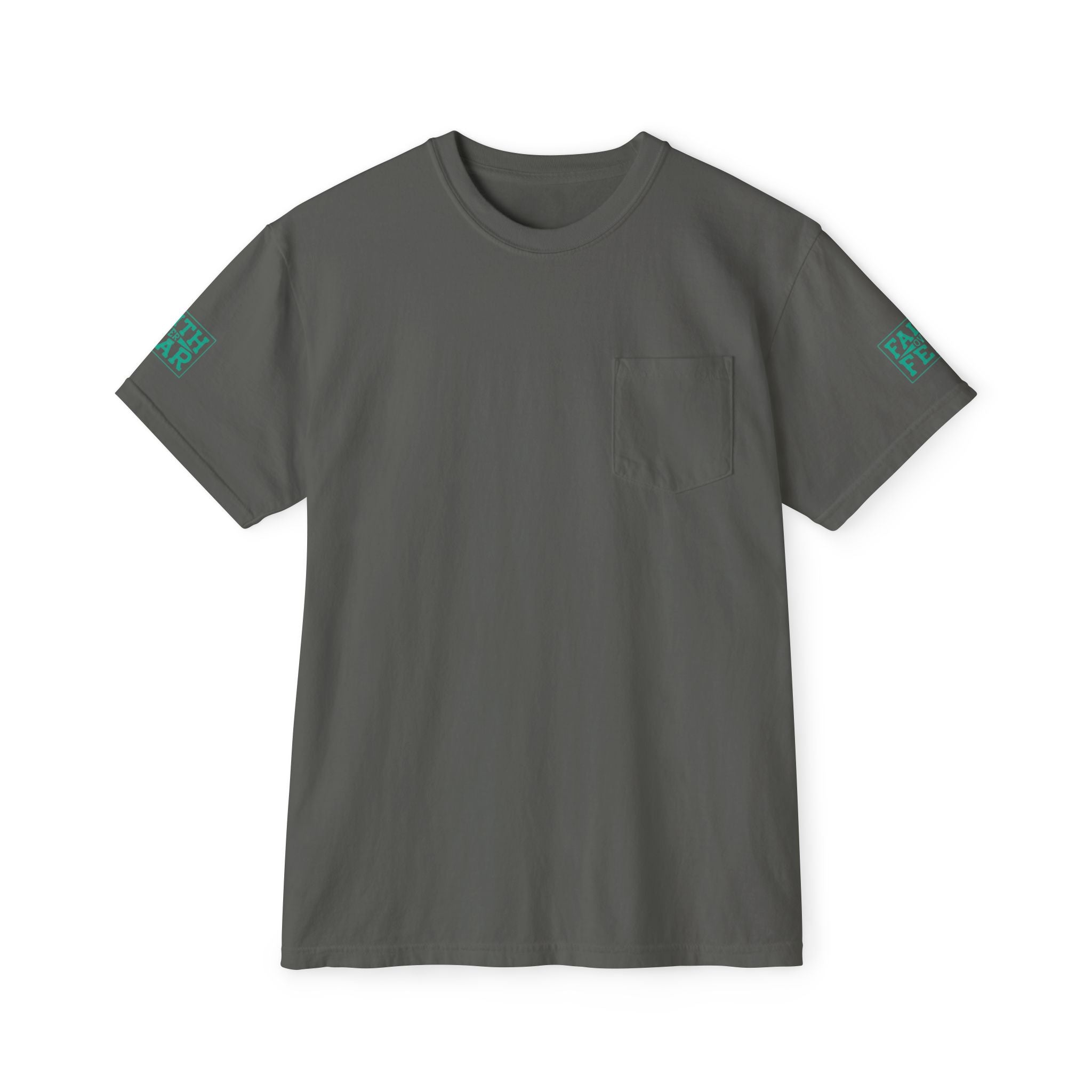 Faith Over Fear Unisex Garment-Dyed Pocket T-Shirt