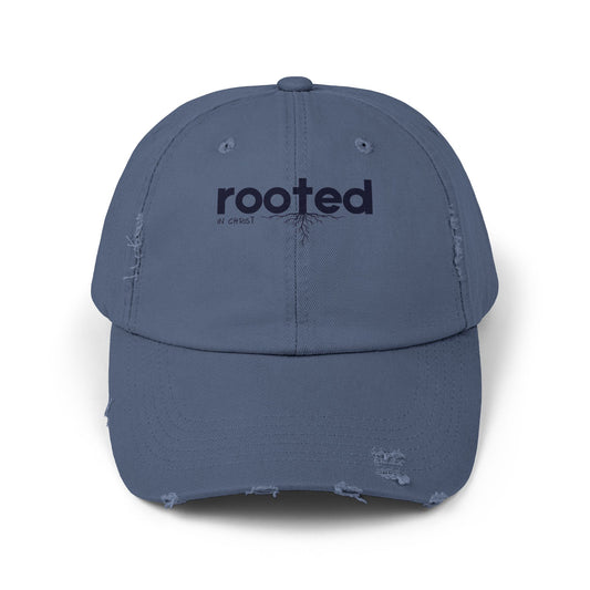 Rooted In Christ Unisex Distressed Cap