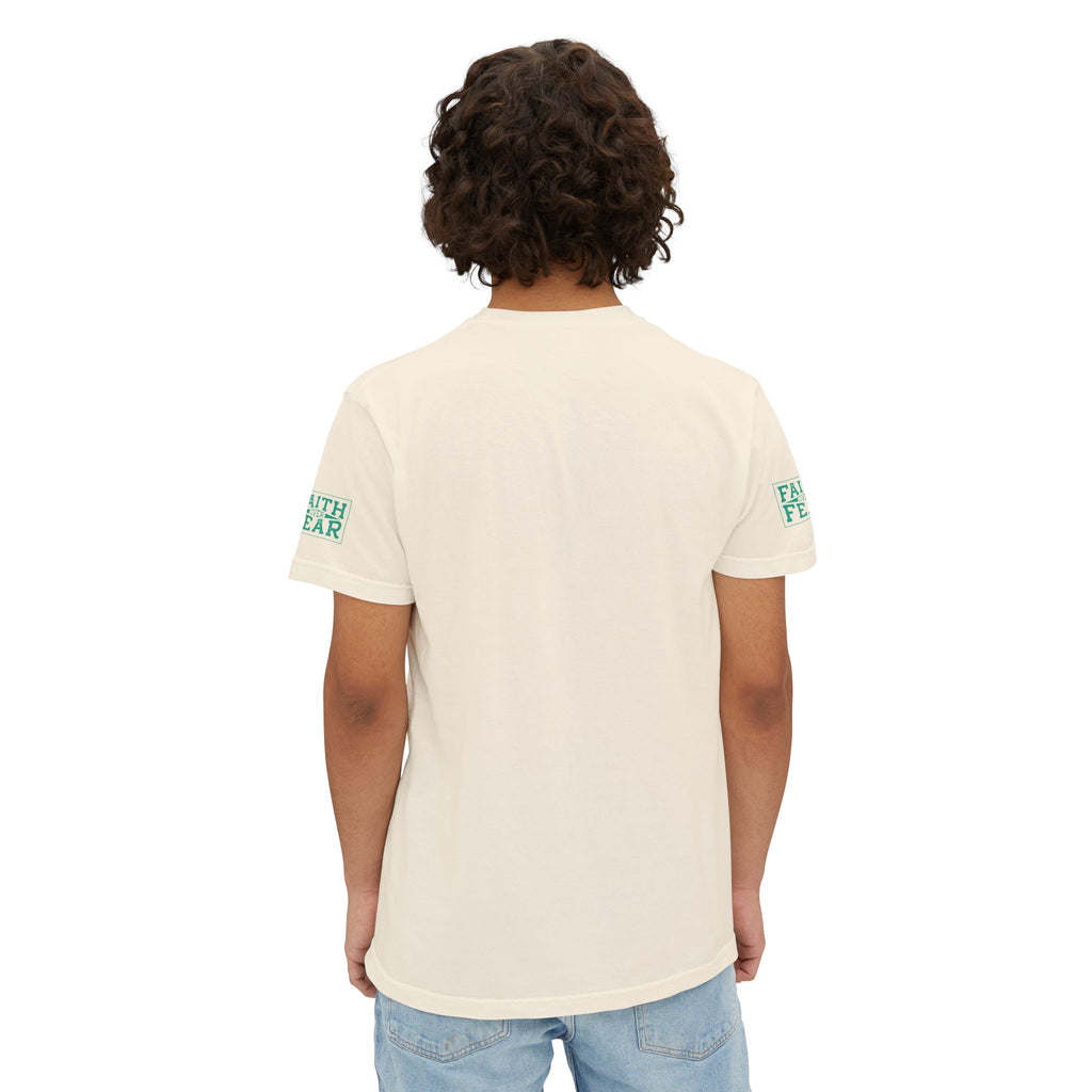 Faith Over Fear Unisex Garment-Dyed Pocket T-Shirt