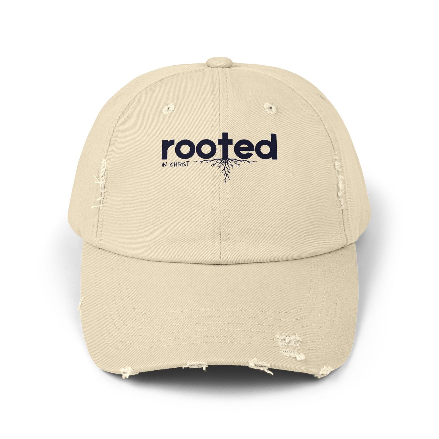 Rooted In Christ Unisex Distressed Cap