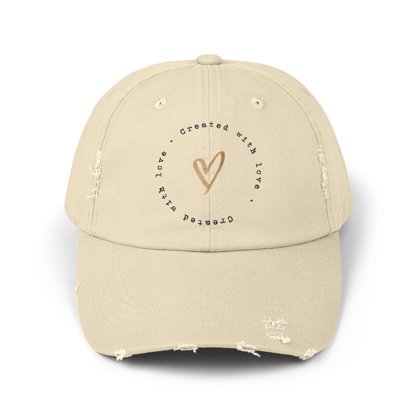 Created With Love Unisex Distressed Cap