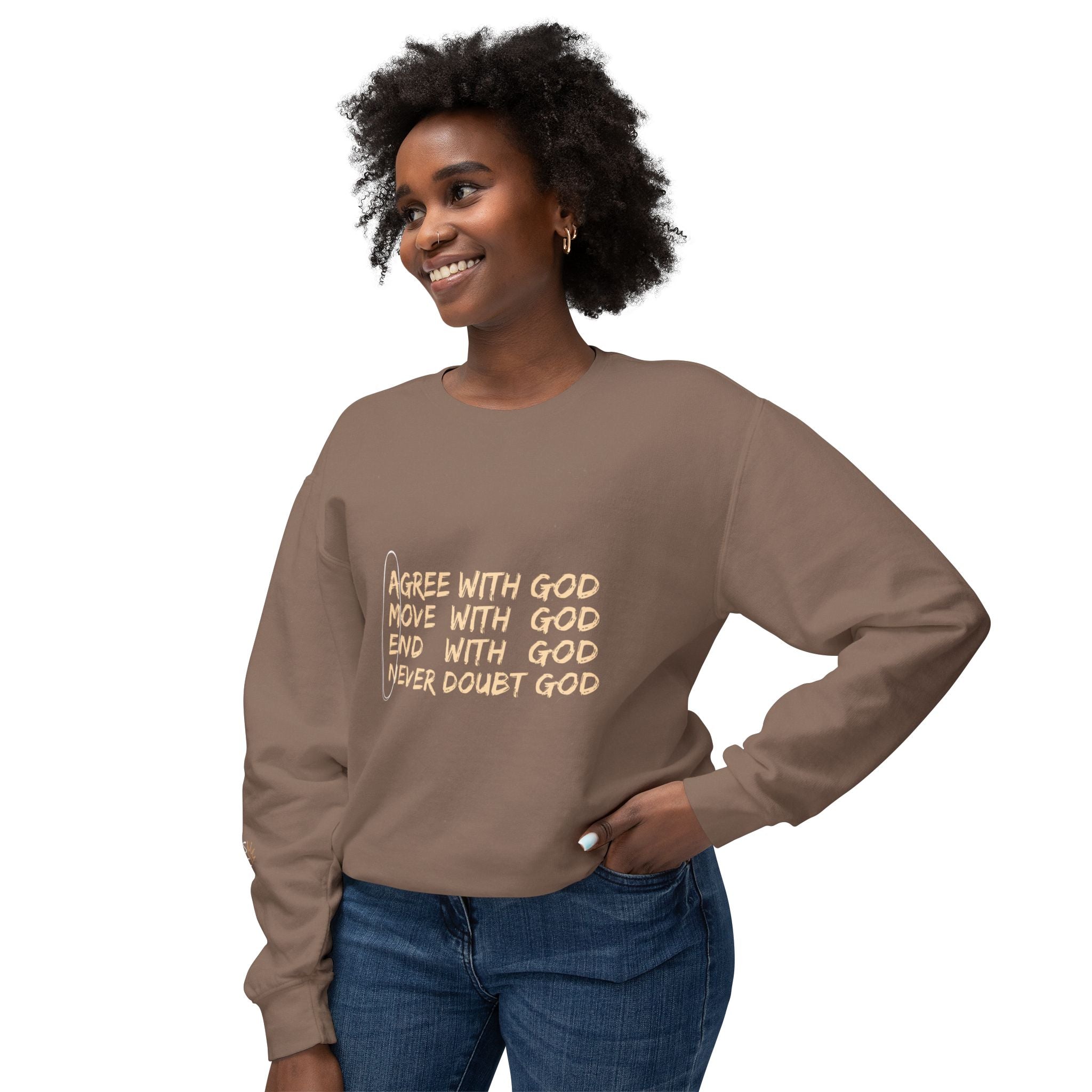 Agree With God Lightweight Crewneck Sweatshirt