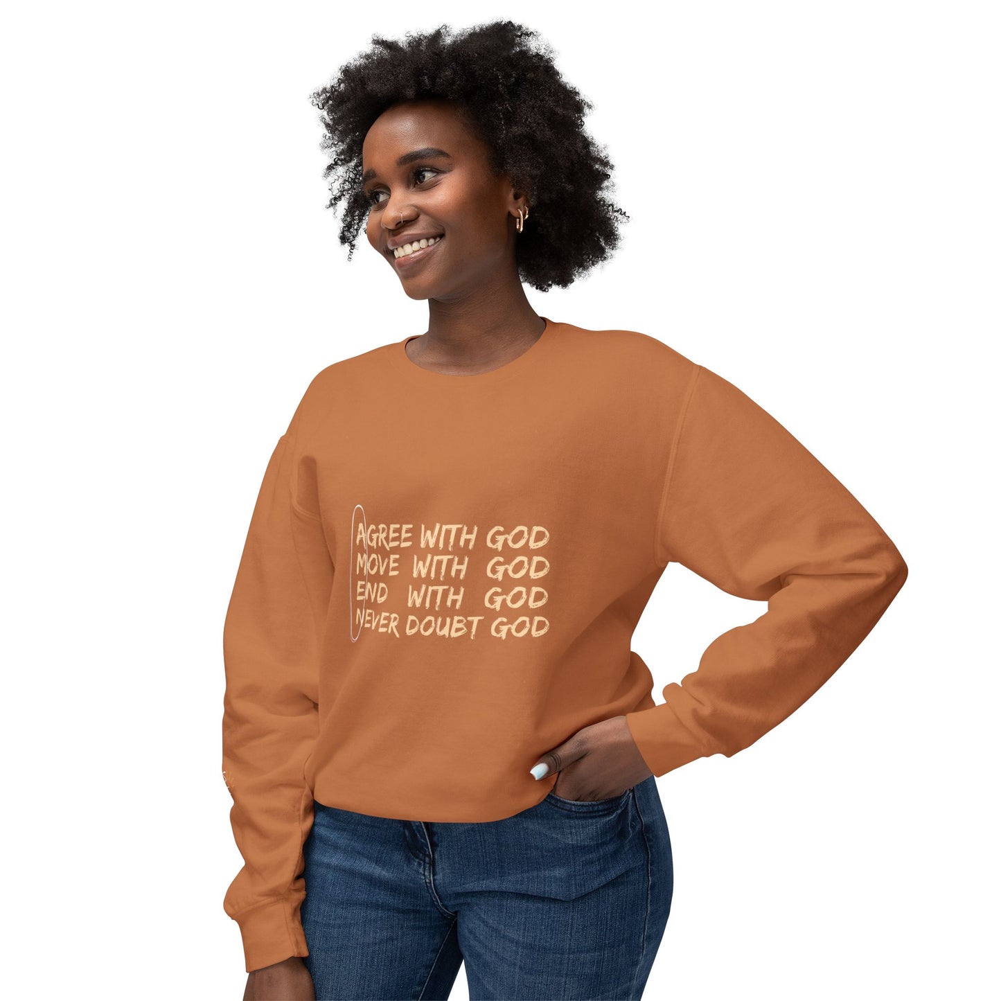 Agree With God Lightweight Crewneck Sweatshirt