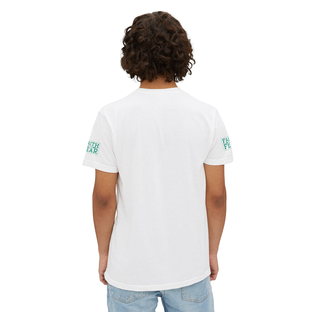 Faith Over Fear Unisex Garment-Dyed Pocket T-Shirt