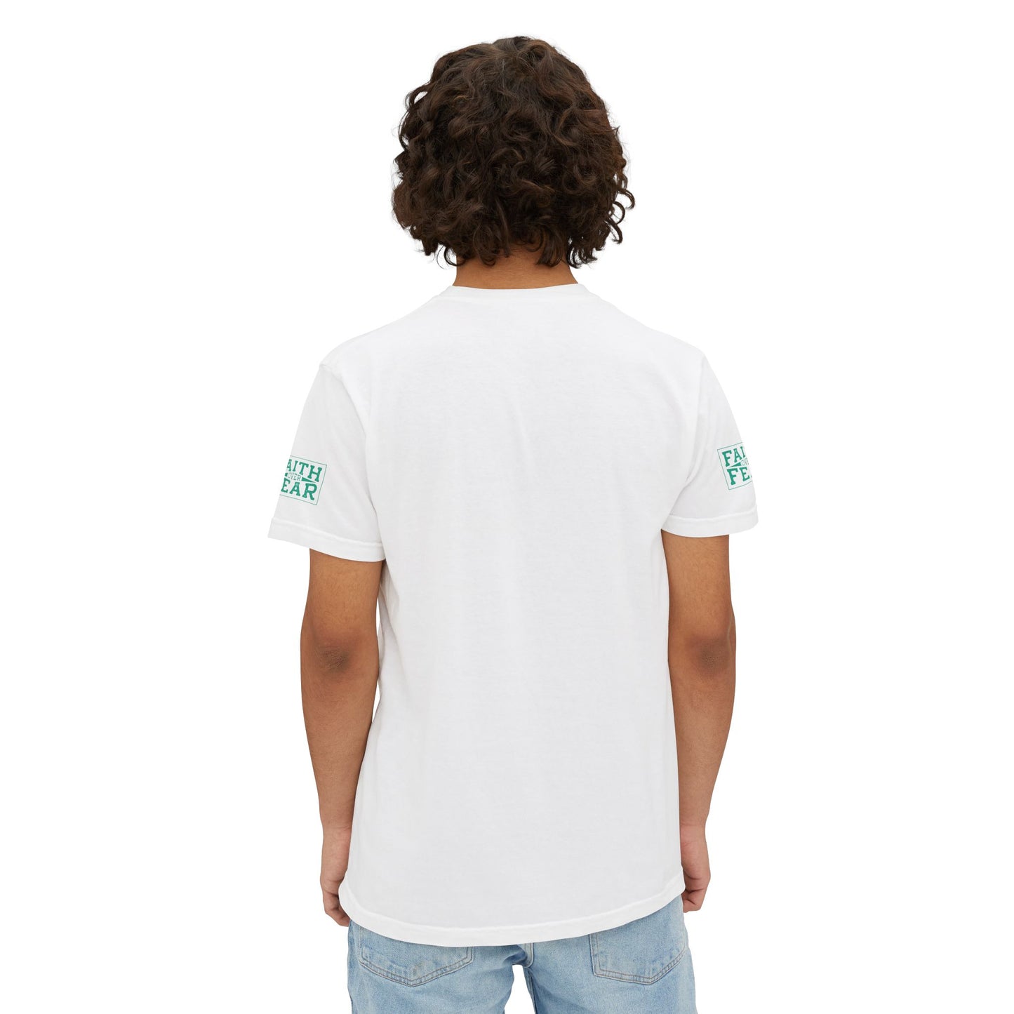 Faith Over Fear Unisex Garment-Dyed Pocket T-Shirt