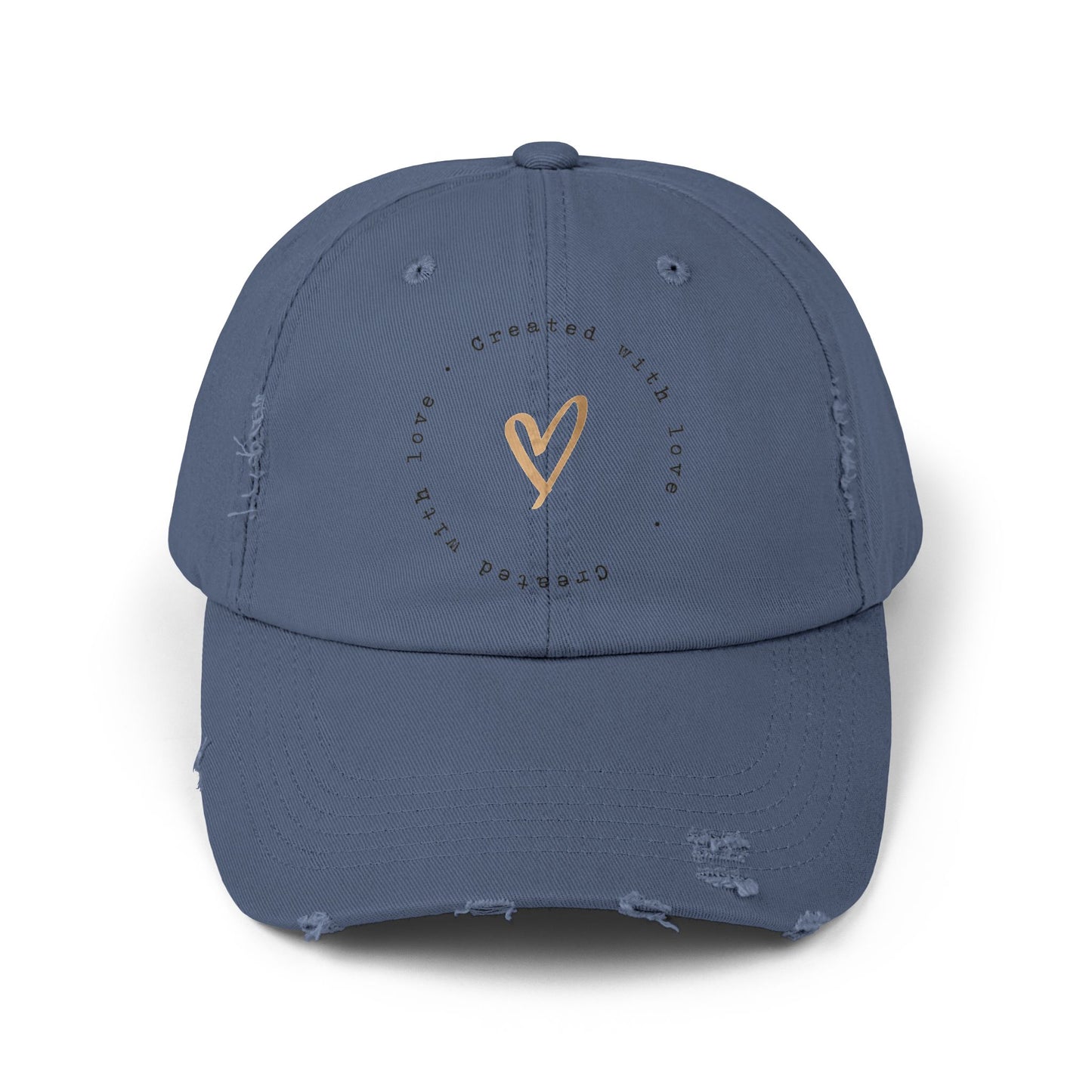 Created With Love Unisex Distressed Cap