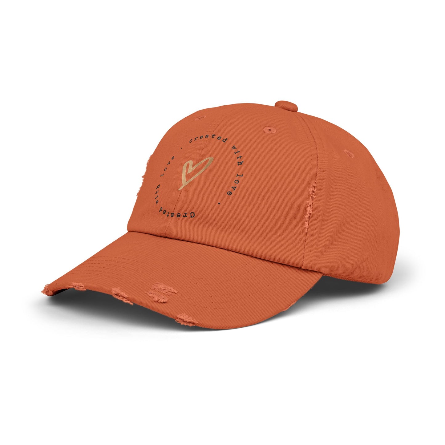 Created With Love Unisex Distressed Cap