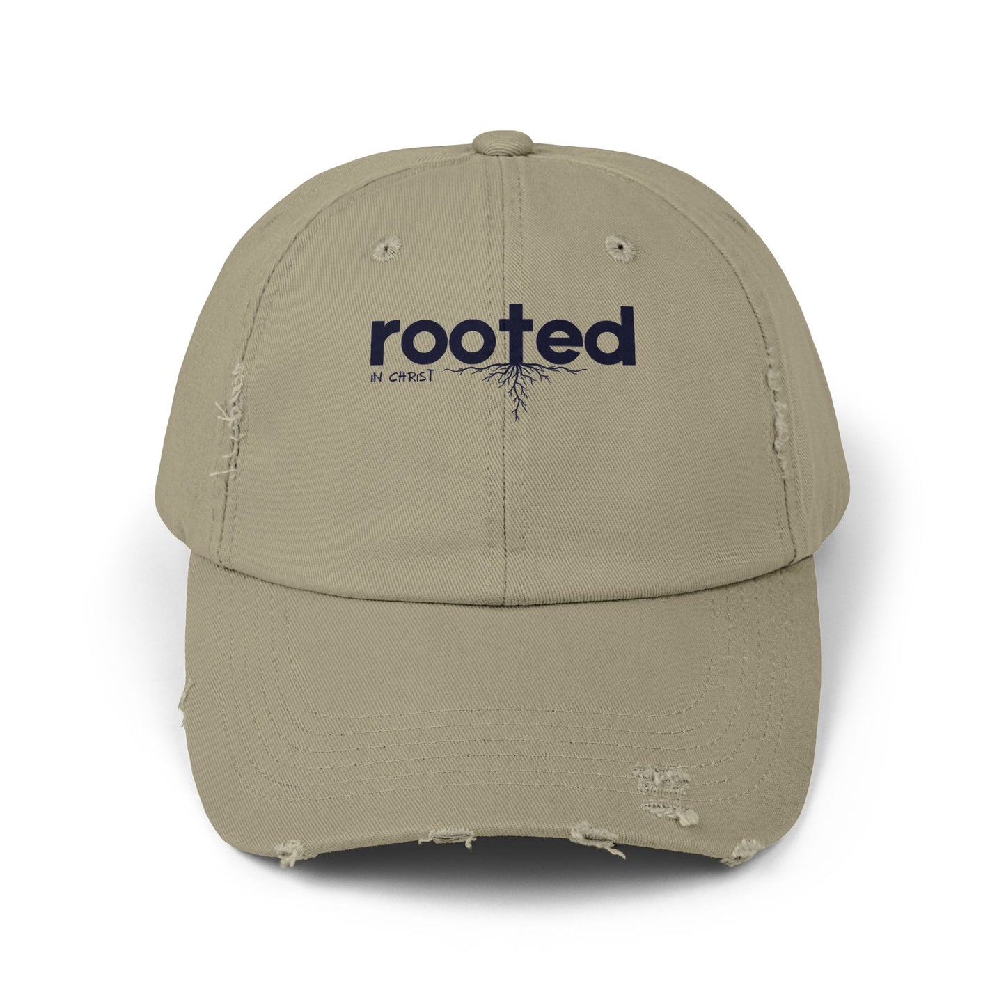 Rooted In Christ Unisex Distressed Cap