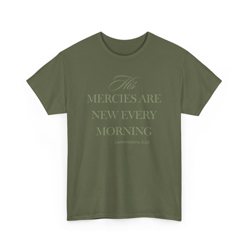 His Mercies Unisex Heavy Cotton Tee