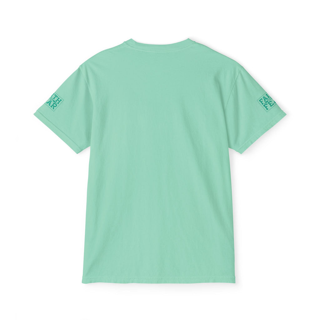 Faith Over Fear Unisex Garment-Dyed Pocket T-Shirt