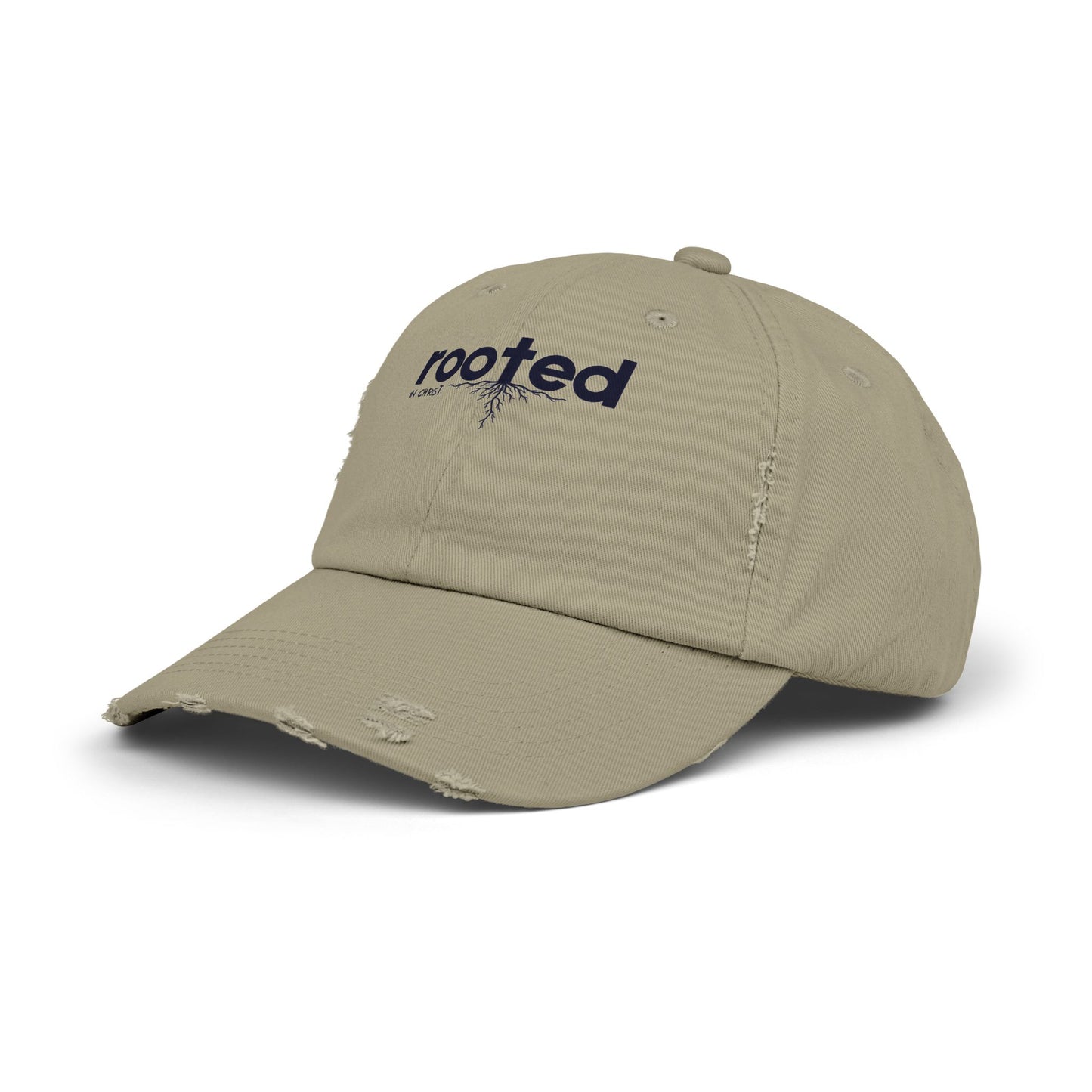 Rooted In Christ Unisex Distressed Cap