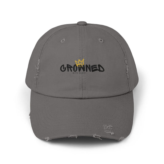 Crowned Unisex Distressed Cap